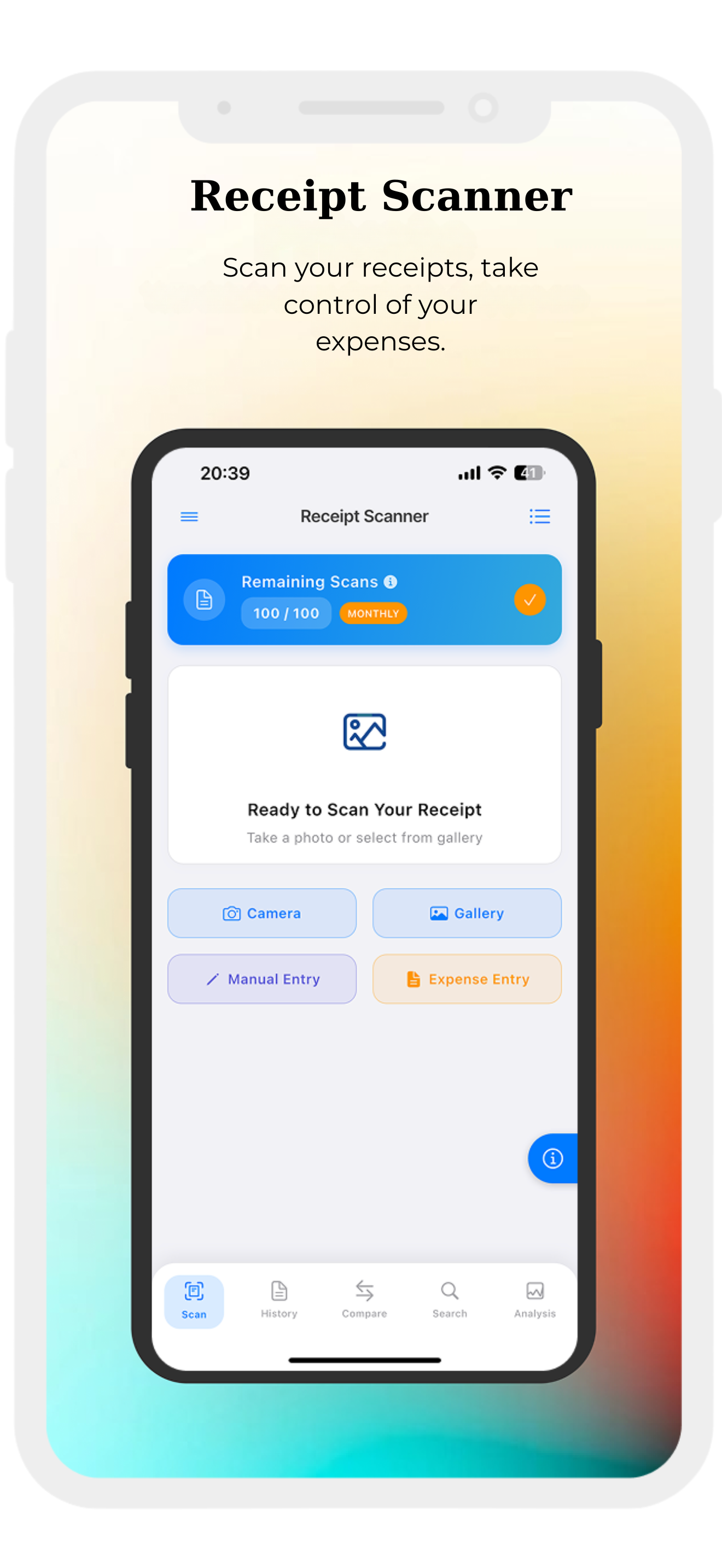Receipt Scanner App Screenshot